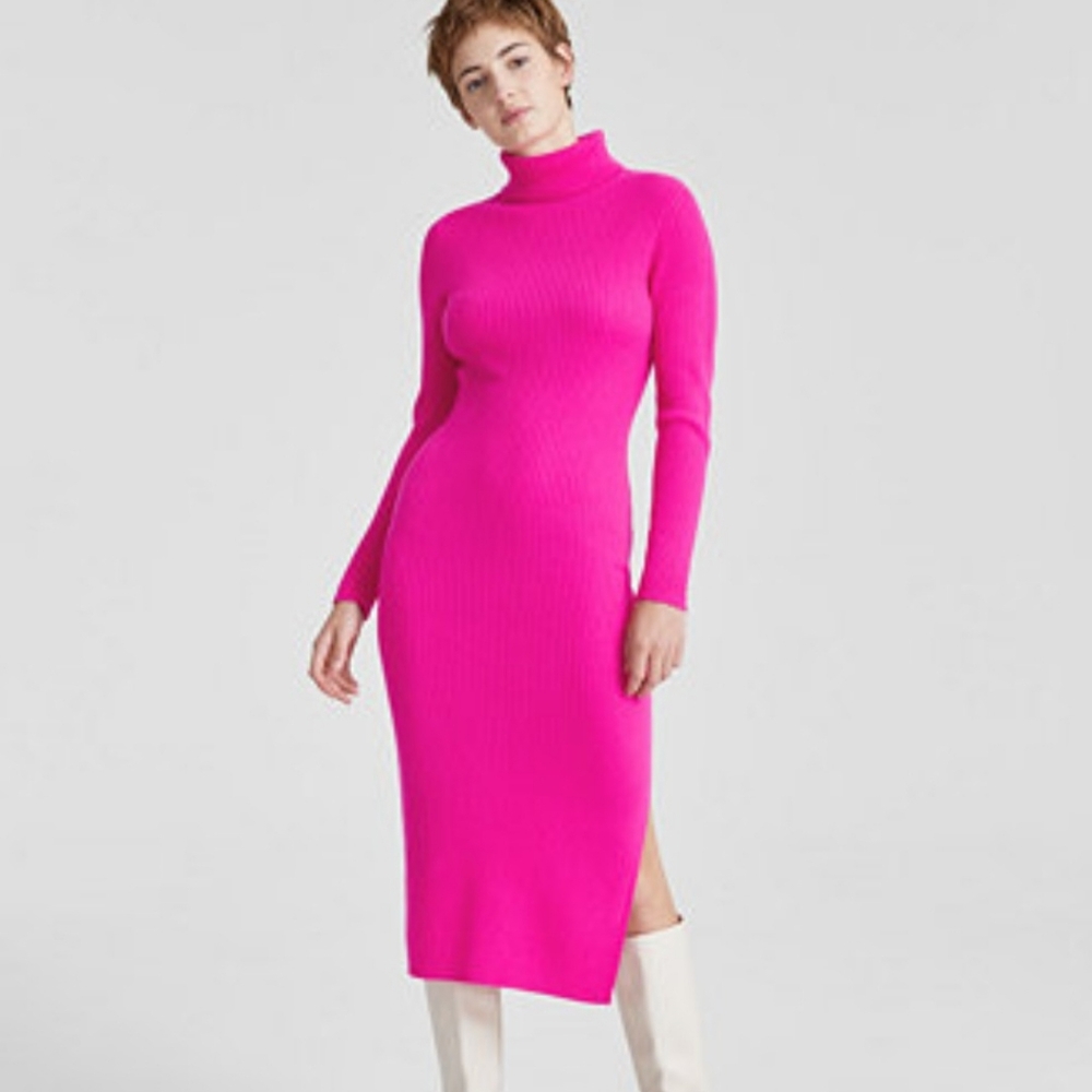 Charter Club 100% Cashmere Turtle Neck Sweater Dress Size Medium